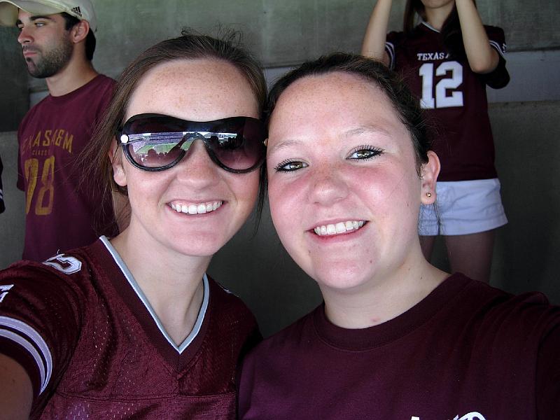 08-09-27 Army vs TAM - Gretchen and Stephanie.jpg